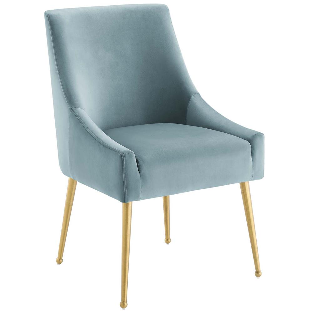 Discern Upholstered Performance Velvet Dining Chair. Picture 1