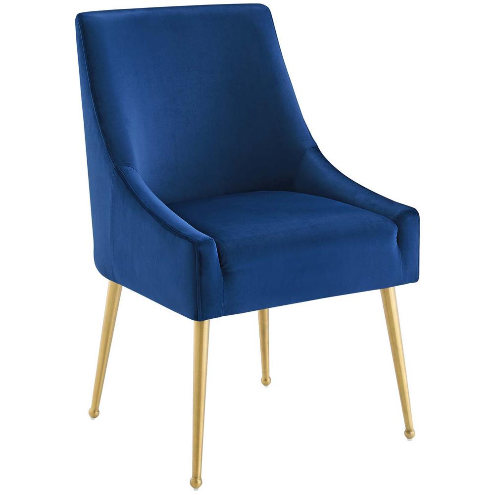 Discern Upholstered Performance Velvet Dining Chair. Picture 1