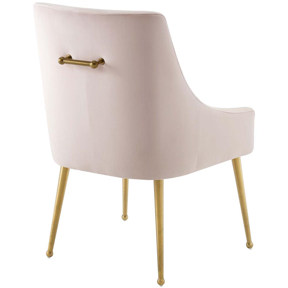 Discern Upholstered Performance Velvet Dining Chair. Picture 3