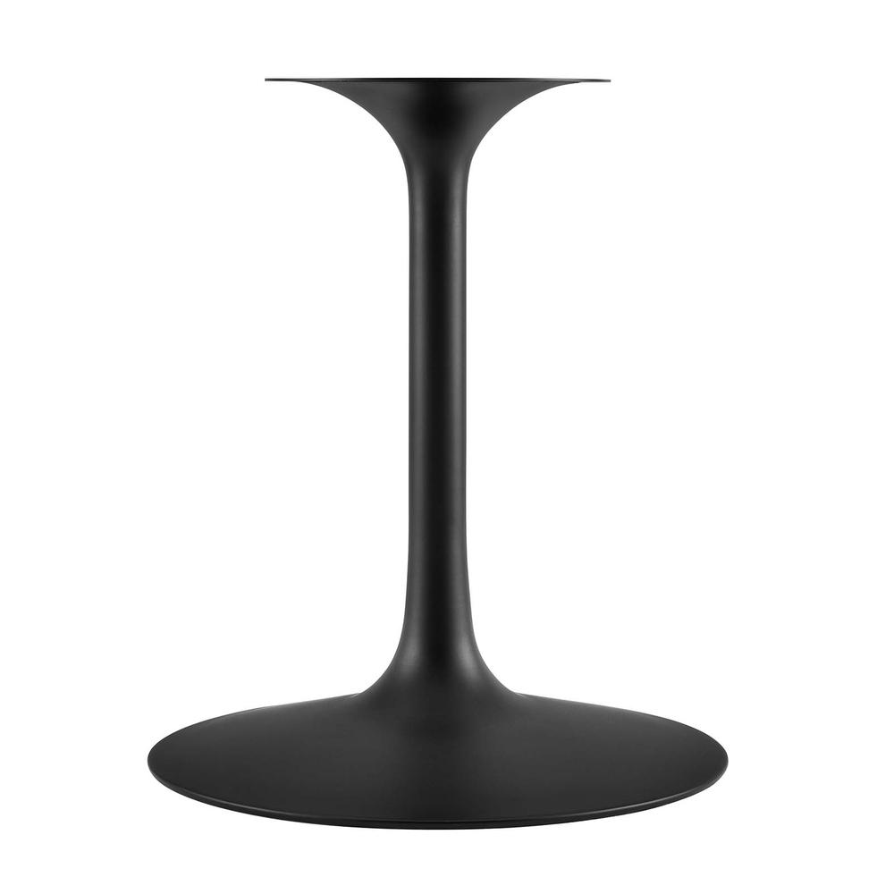 Lippa 40" Round Artificial Marble Dining Table - Black White EEI-3526-BLK-WHI. Picture 3