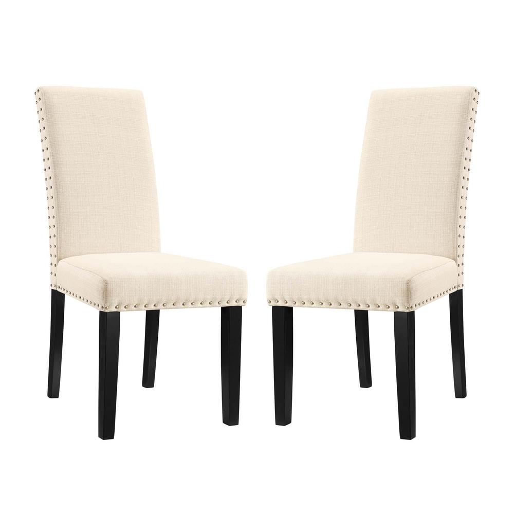 Parcel Dining Side Chair Fabric Set of 2 - Beige EEI-3551-BEI. The main picture.