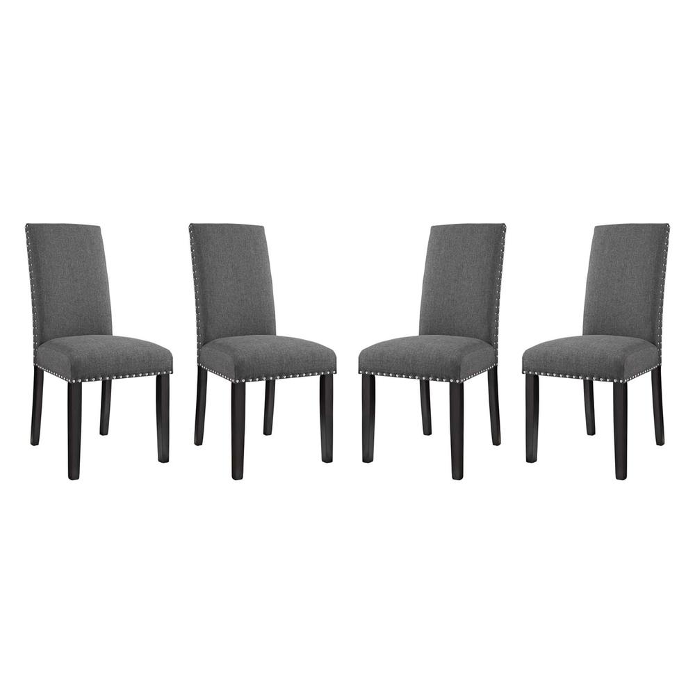 Parcel Dining Side Chair Fabric Set of 4 - Gray EEI-3552-GRY. The main picture.