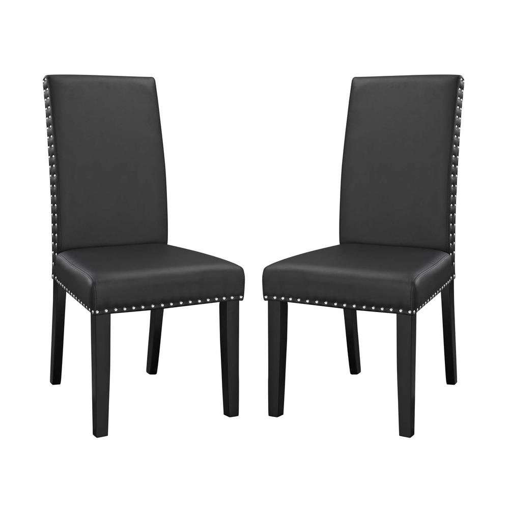 Parcel Dining Side Chair Vinyl Set of 2. Picture 1