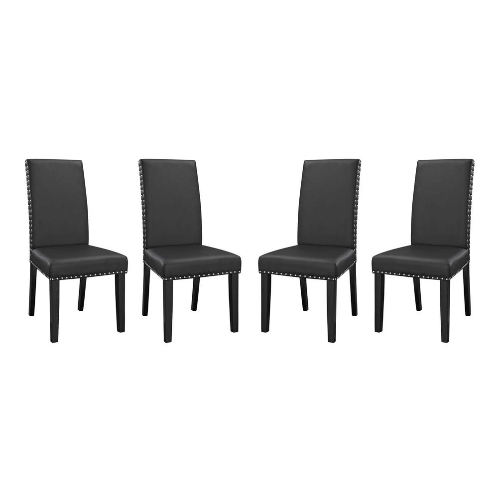 Parcel Dining Side Chair Vinyl Set of 4. Picture 1