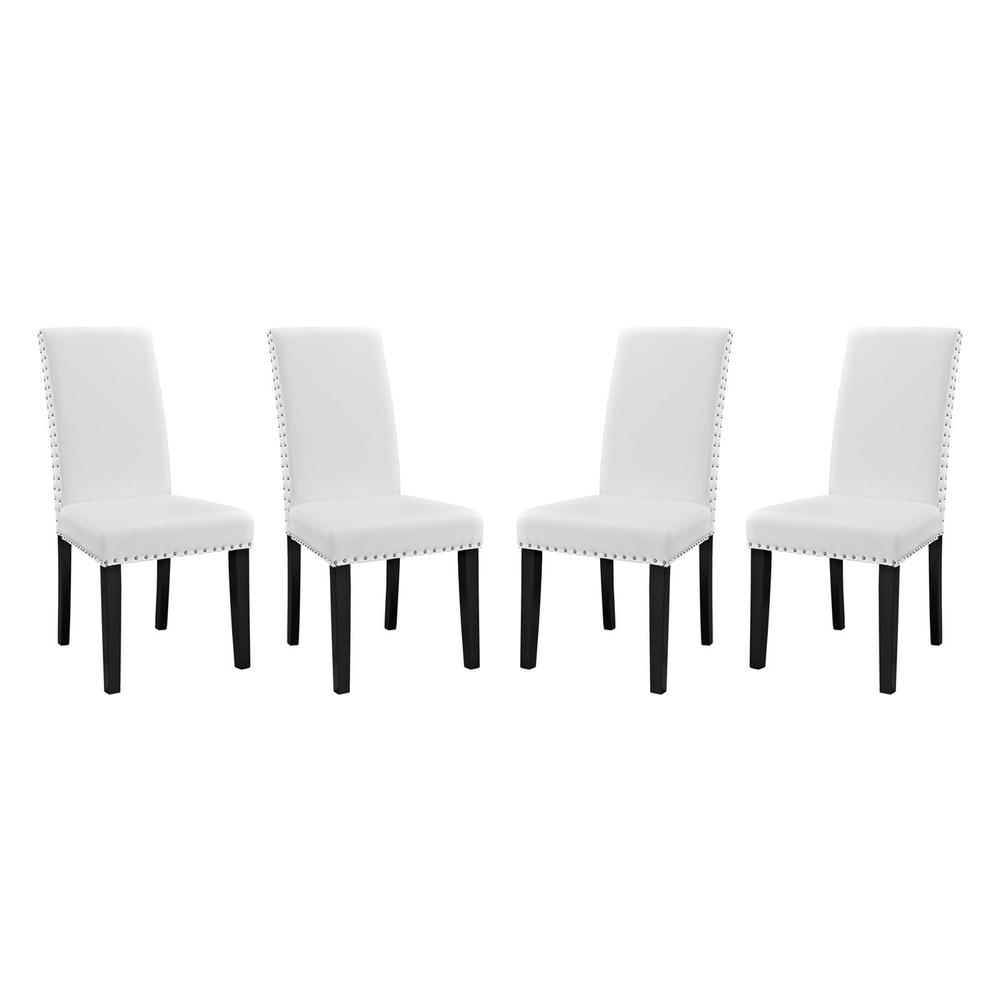 Parcel Dining Side Chair Vinyl Set of 4. Picture 1