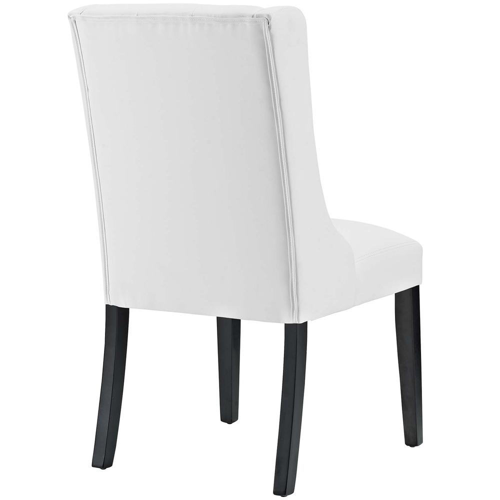 Baronet Dining Chair Vinyl Set of 2 - White EEI-3555-WHI. Picture 4