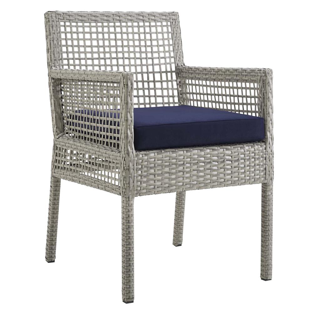 Aura Dining Armchair Outdoor Patio Wicker Rattan Set of 2. Picture 2