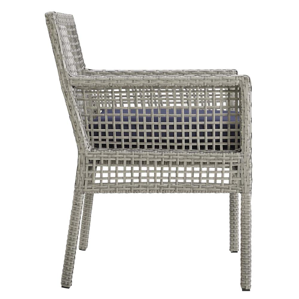 Aura Dining Armchair Outdoor Patio Wicker Rattan Set of 2. Picture 3