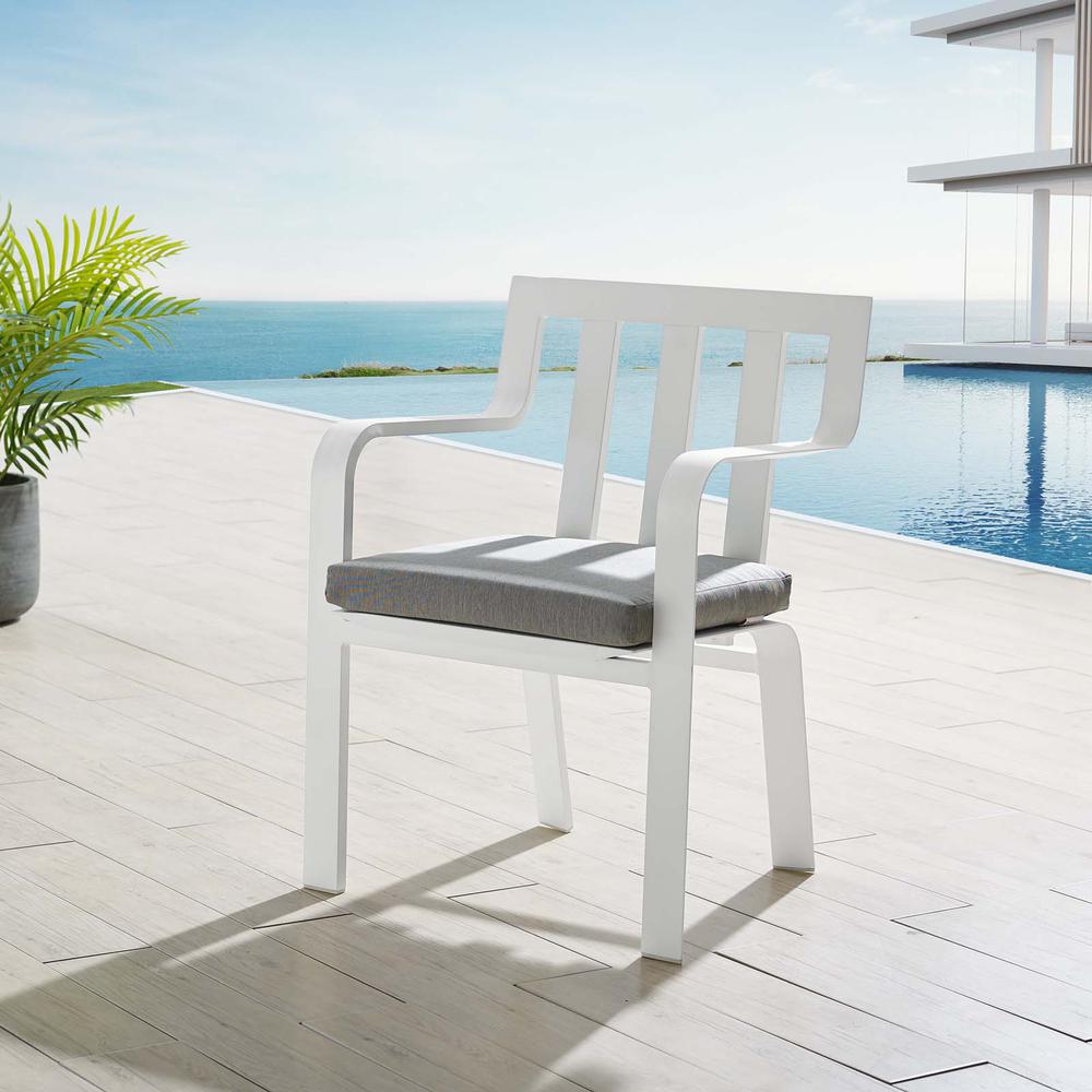 Baxley Stackable Outdoor Patio Aluminum Dining Armchair. Picture 7