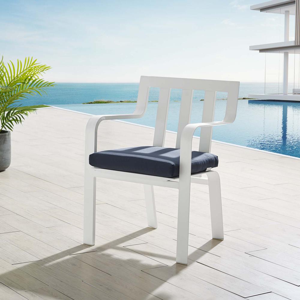 Baxley Stackable Outdoor Patio Aluminum Dining Armchair. Picture 7