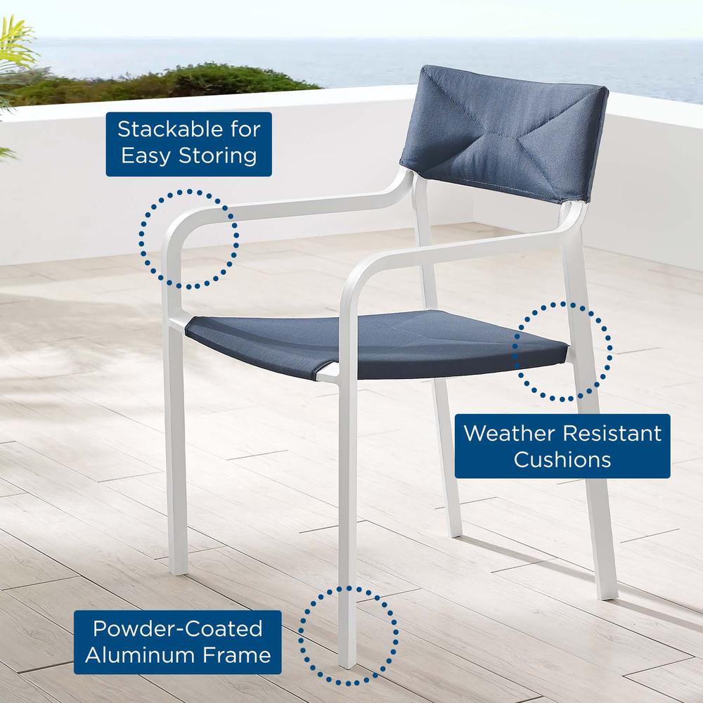 Raleigh Stackable Outdoor Patio Aluminum Dining Armchair. Picture 6