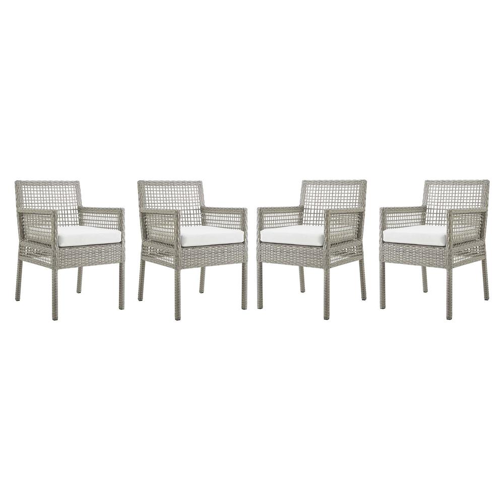 Aura Dining Armchair Outdoor Patio Wicker Rattan Set of 4. Picture 1
