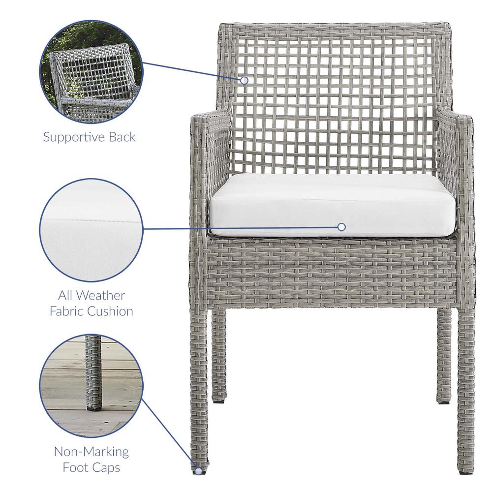 Aura Dining Armchair Outdoor Patio Wicker Rattan Set of 4. Picture 6