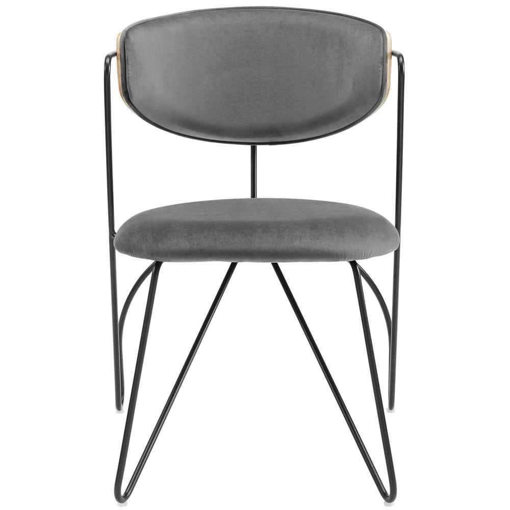 Prevail Black Frame Dining and Accent Performance Velvet Chair. Picture 3
