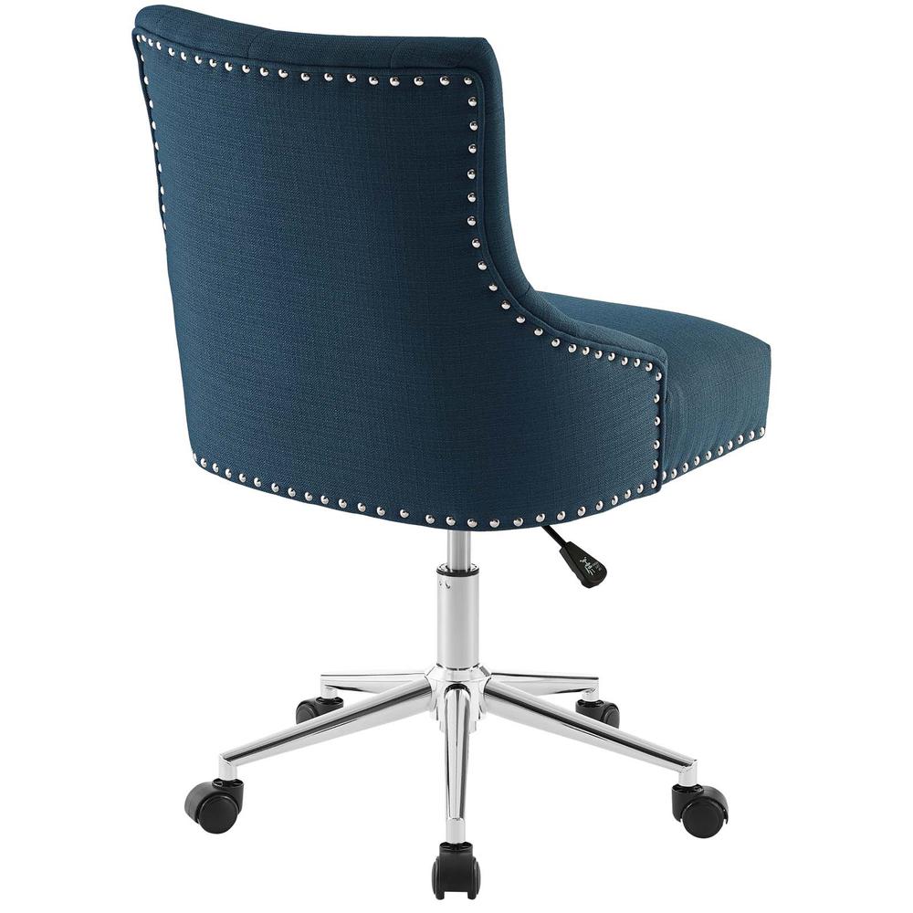 Regent Tufted Button Swivel Upholstered Fabric Office Chair - Azure EEI-3609-AZU. Picture 3