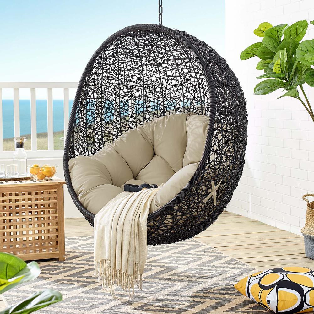 Encase Sunbrella Fabric Swing Outdoor Patio Lounge Chair Without Stand. Picture 6