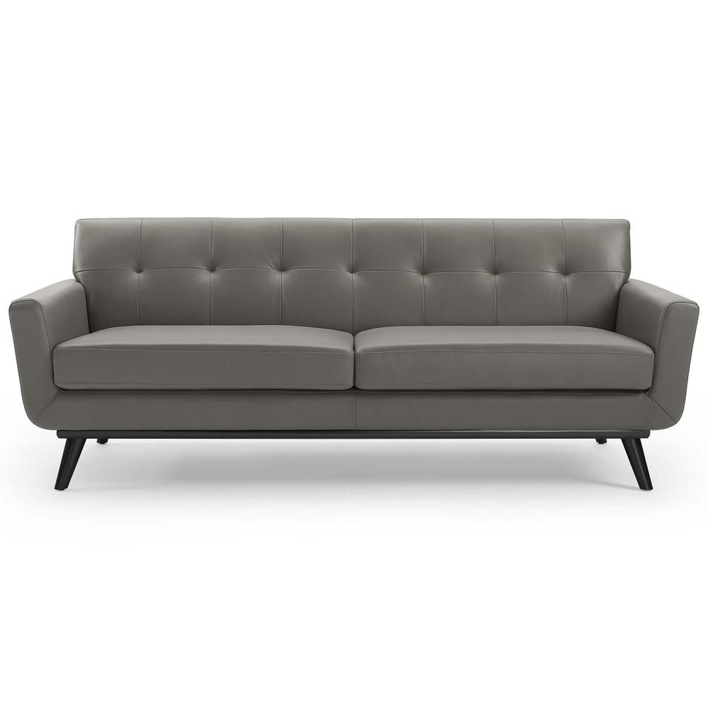 Engage Top-Grain Leather Living Room Lounge Sofa. Picture 4