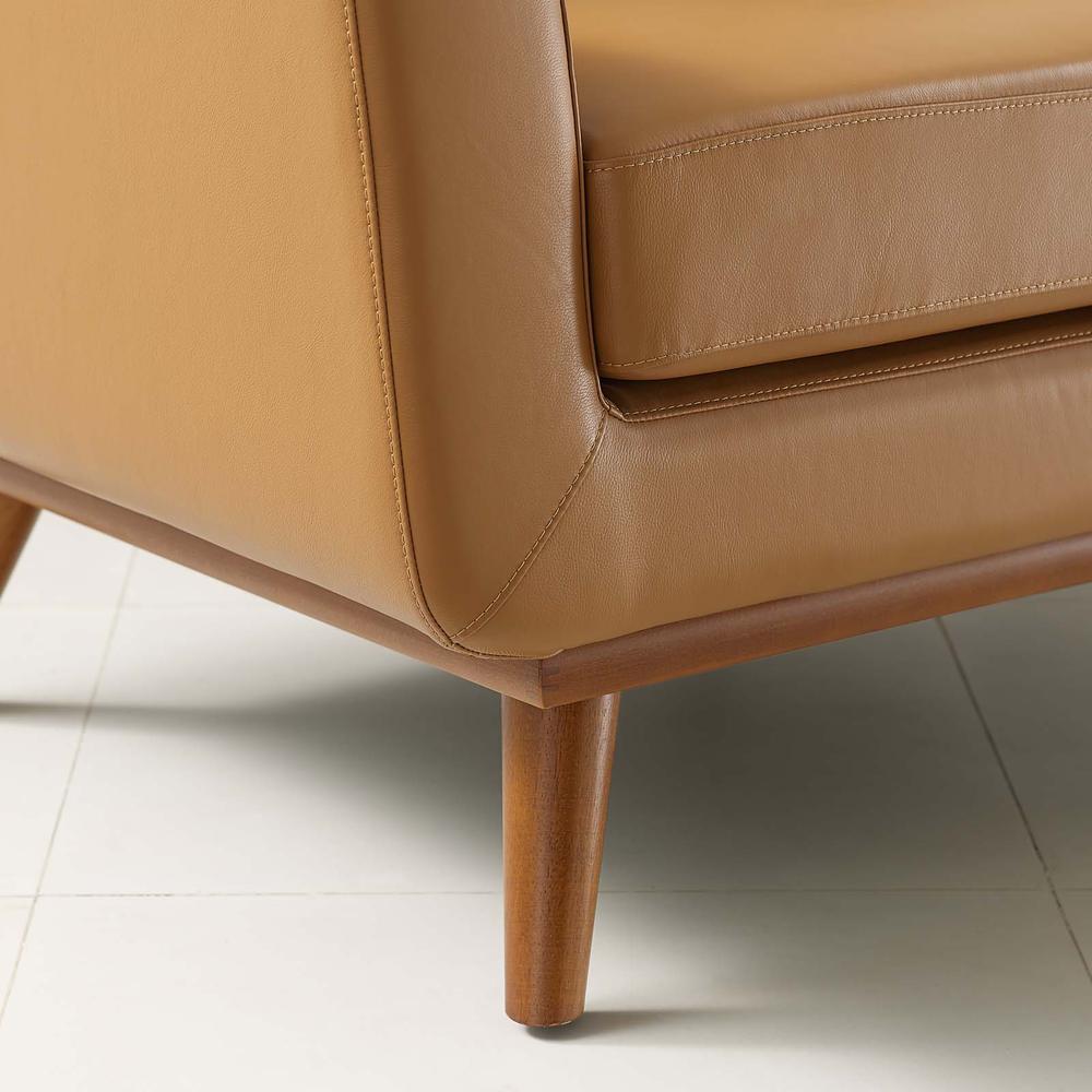 Engage Top-Grain Leather Living Room Lounge Accent Armchair. Picture 7