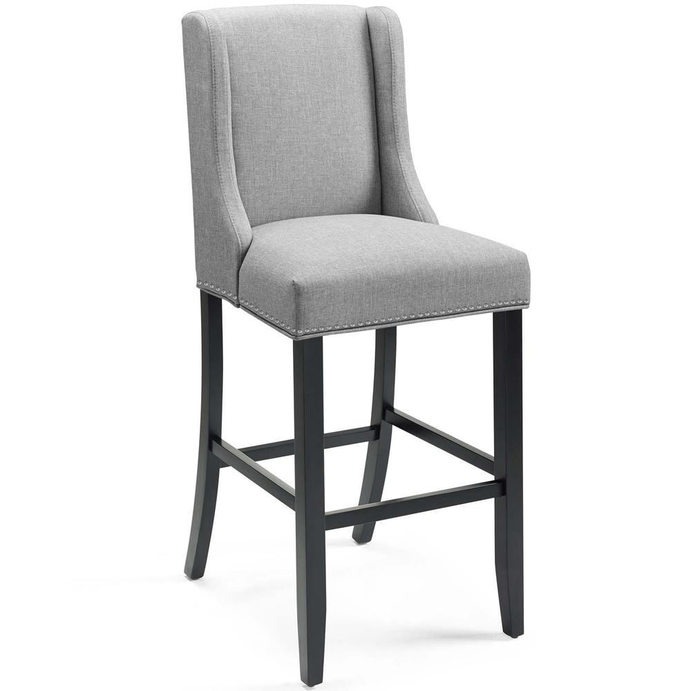 Baron Upholstered Fabric Bar Stool - Light Gray EEI-3737-LGR. The main picture.