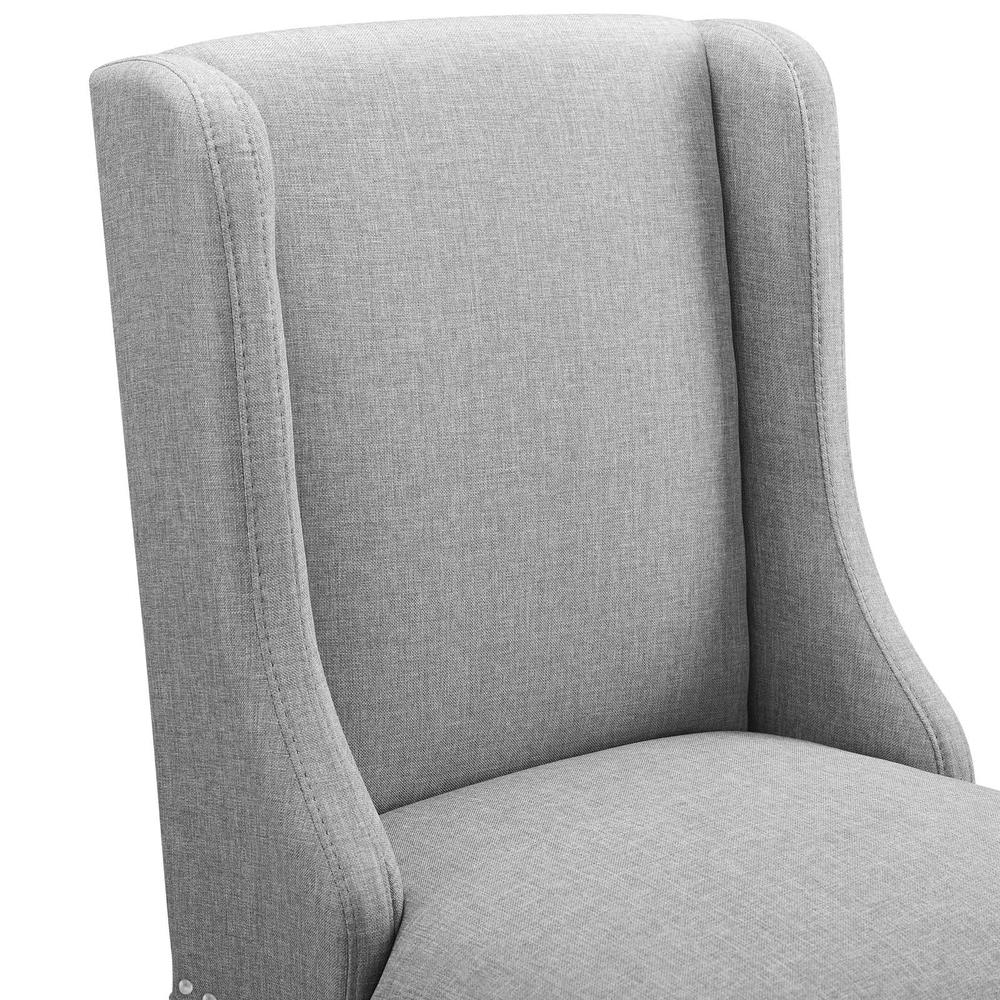 Baron Upholstered Fabric Bar Stool - Light Gray EEI-3737-LGR. Picture 5