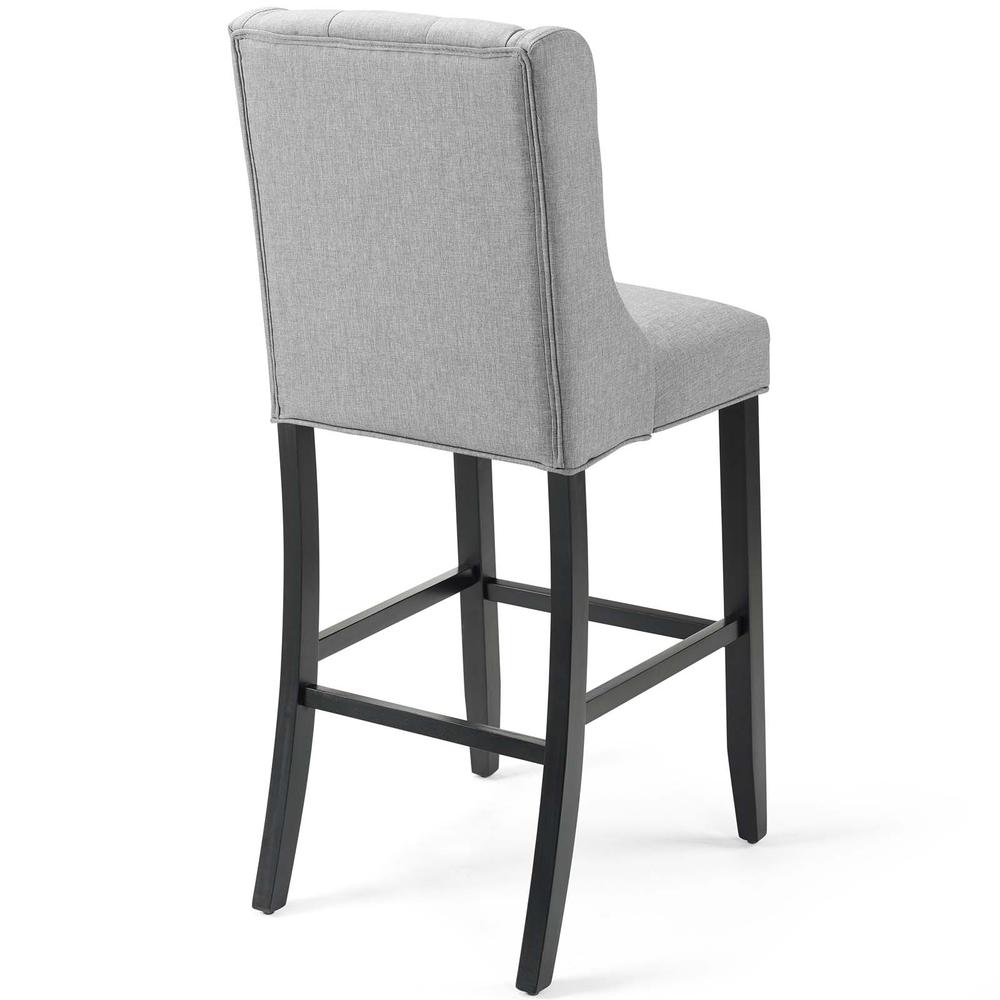 Baronet Tufted Button Upholstered Fabric Bar Stool - Light Gray EEI-3741-LGR. Picture 3