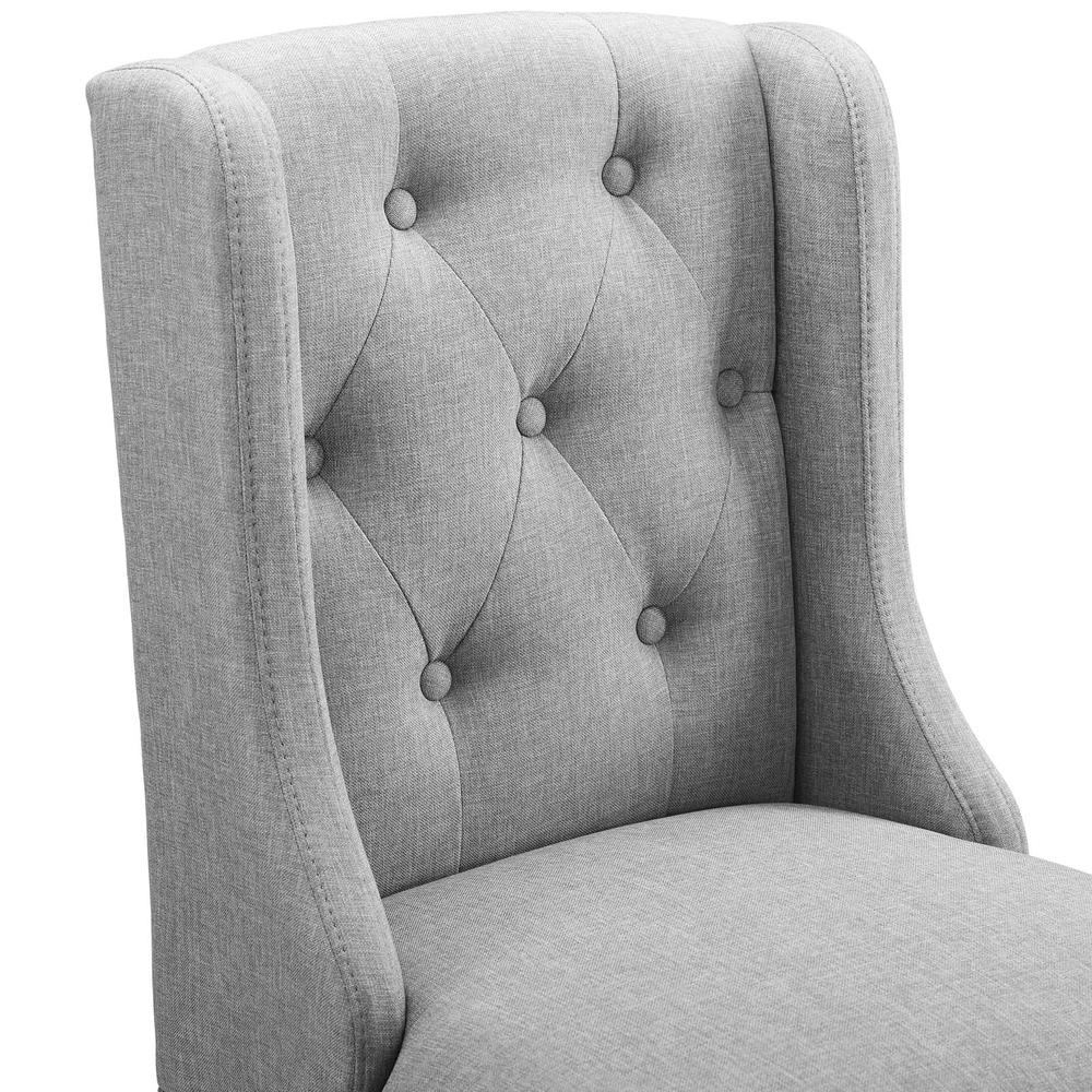 Baronet Tufted Button Upholstered Fabric Bar Stool - Light Gray EEI-3741-LGR. Picture 5