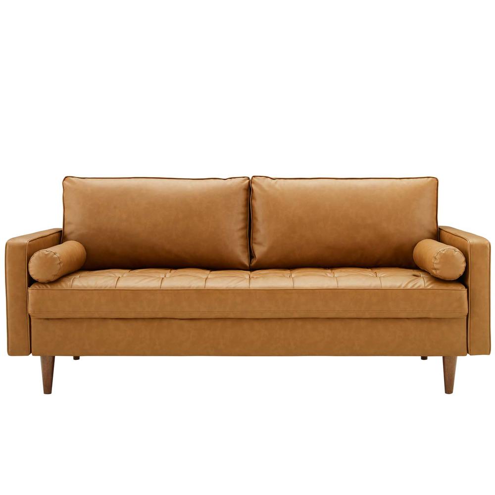 Valour Upholstered Faux Leather Sofa. Picture 4