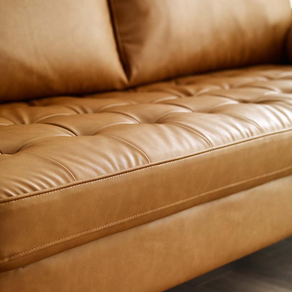 Valour Upholstered Faux Leather Sofa. Picture 7