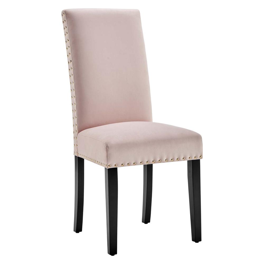 Parcel Performance Velvet Dining Side Chairs - Set of 2 - Pink EEI-3779-PNK. Picture 2