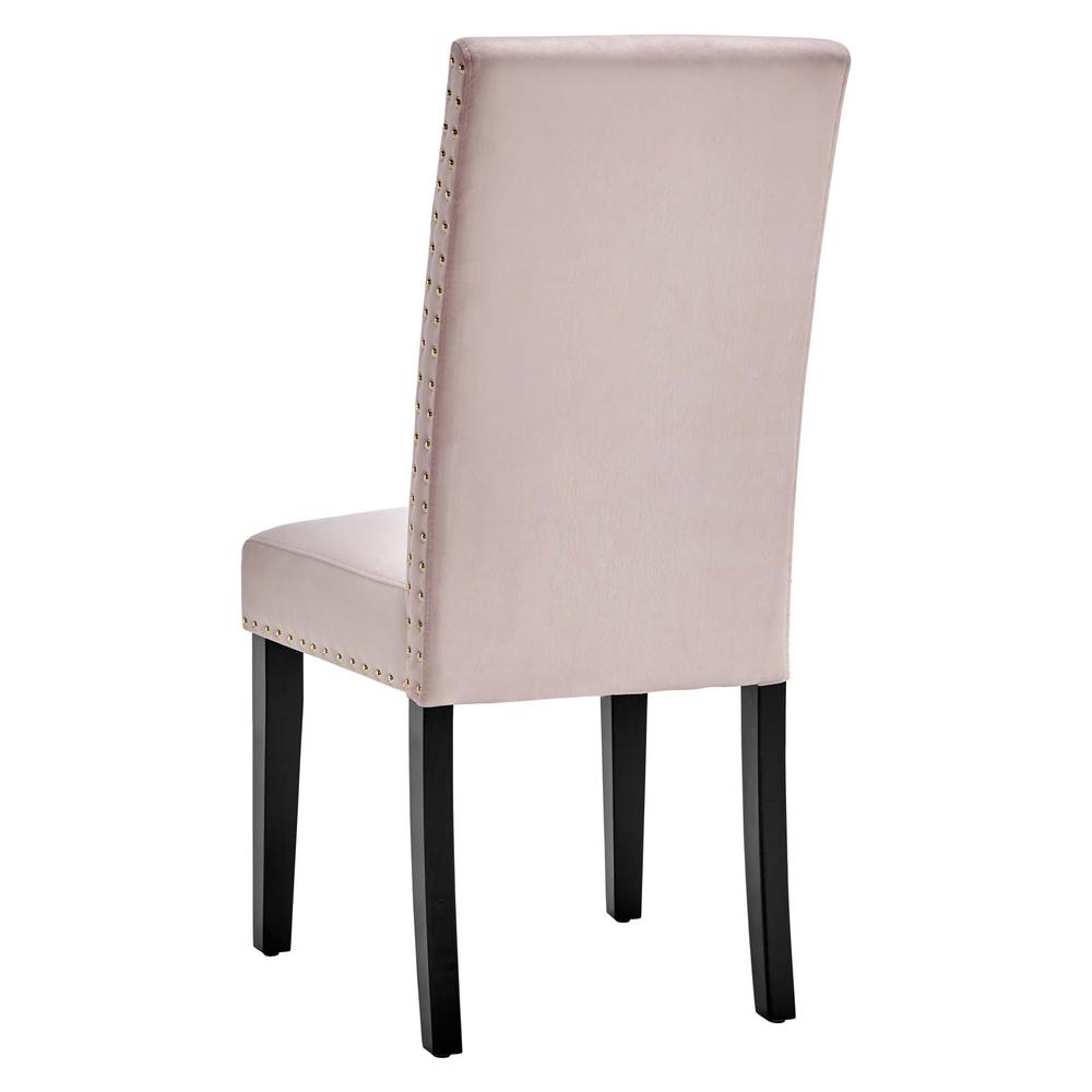 Parcel Performance Velvet Dining Side Chairs - Set of 2 - Pink EEI-3779-PNK. Picture 4