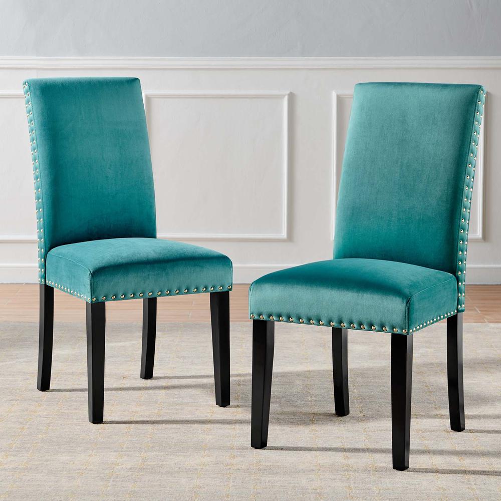 Parcel Performance Velvet Dining Side Chairs - Set of 2. Picture 9