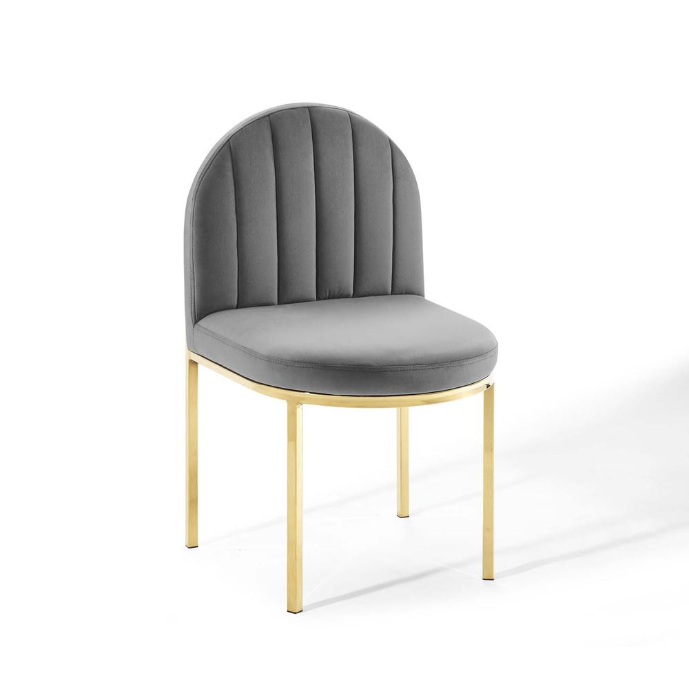 Isla Channel Tufted Performance Velvet Dining Side Chair. Picture 1