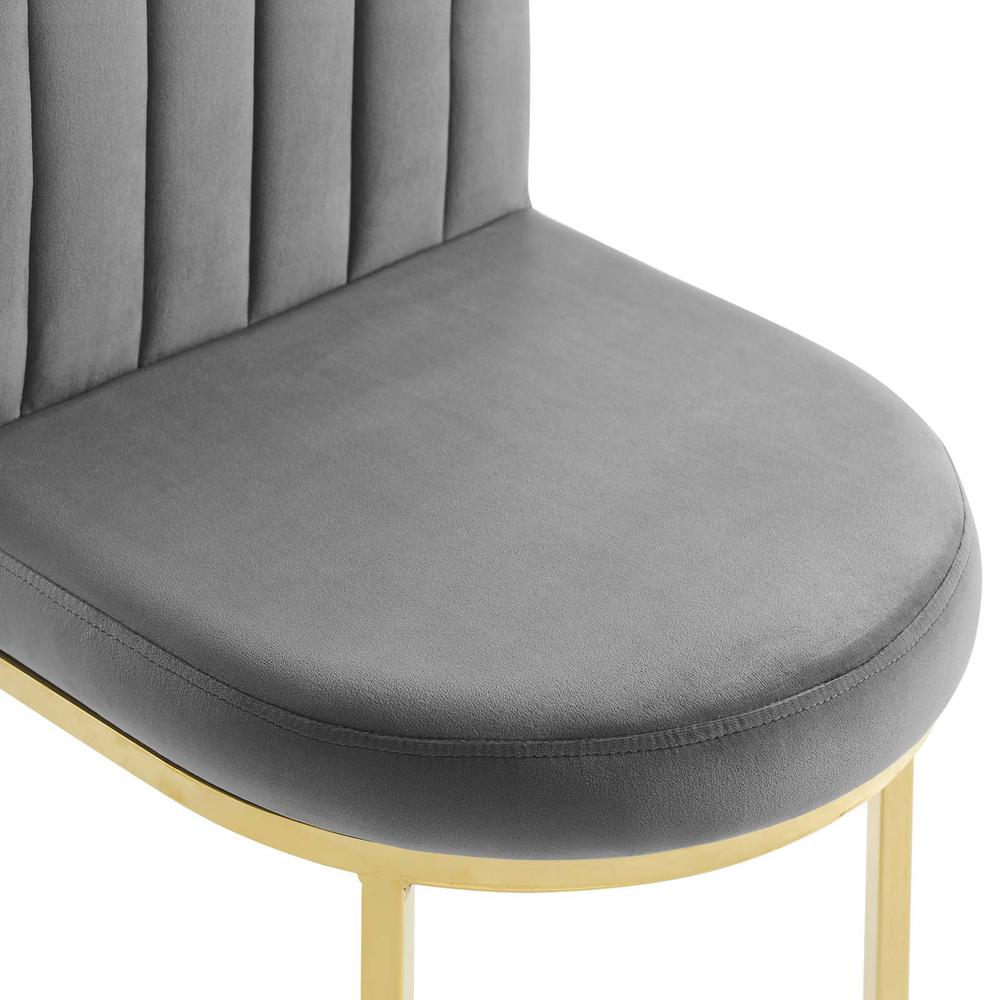 Isla Channel Tufted Performance Velvet Dining Side Chair. Picture 6