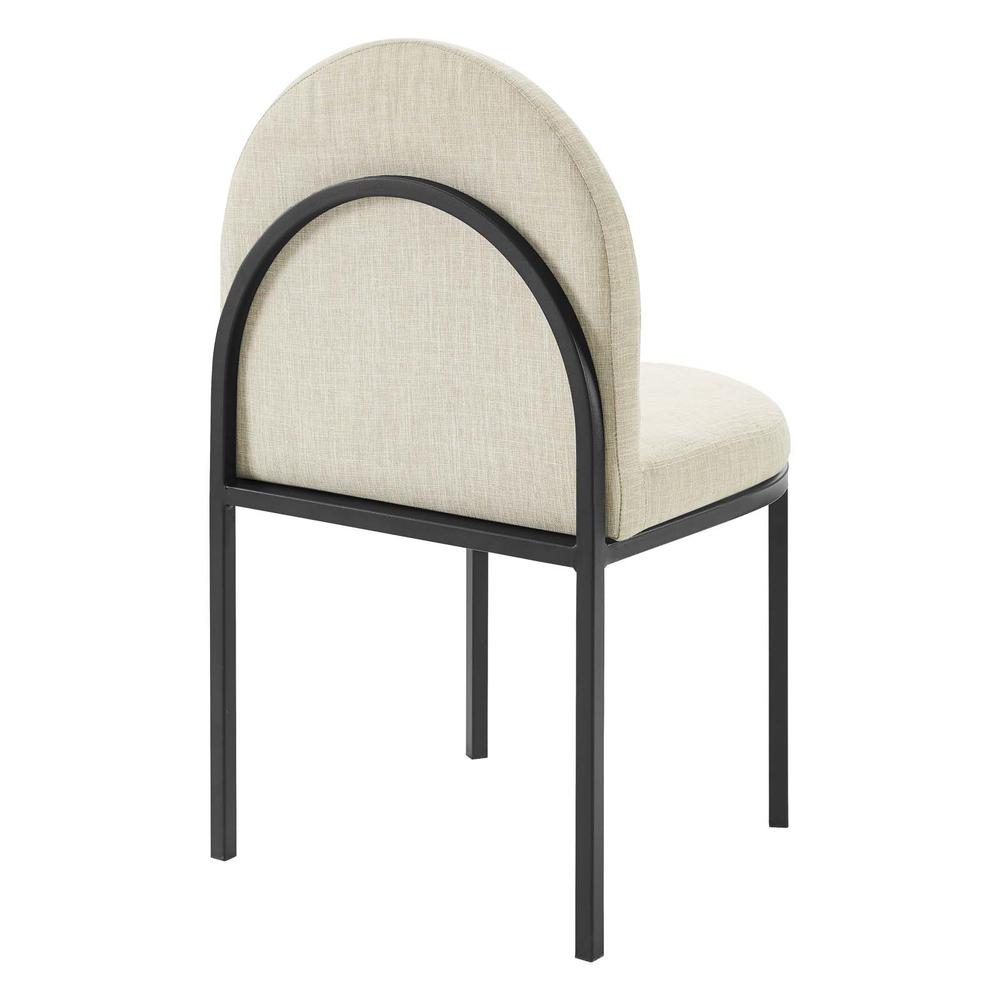 Isla Channel Tufted Upholstered Fabric Dining Side Chair. Picture 3