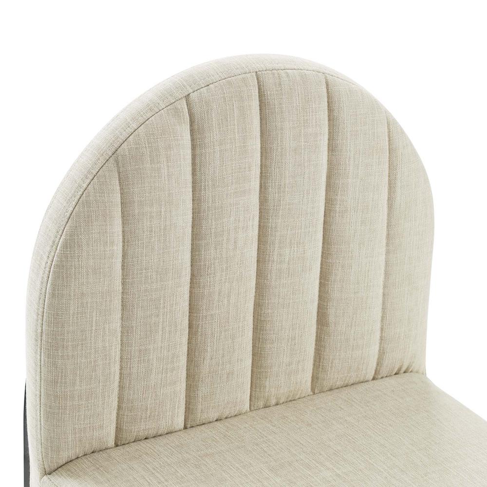 Isla Channel Tufted Upholstered Fabric Dining Side Chair. Picture 6