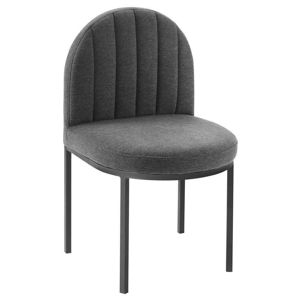 Isla Channel Tufted Upholstered Fabric Dining Side Chair. Picture 1