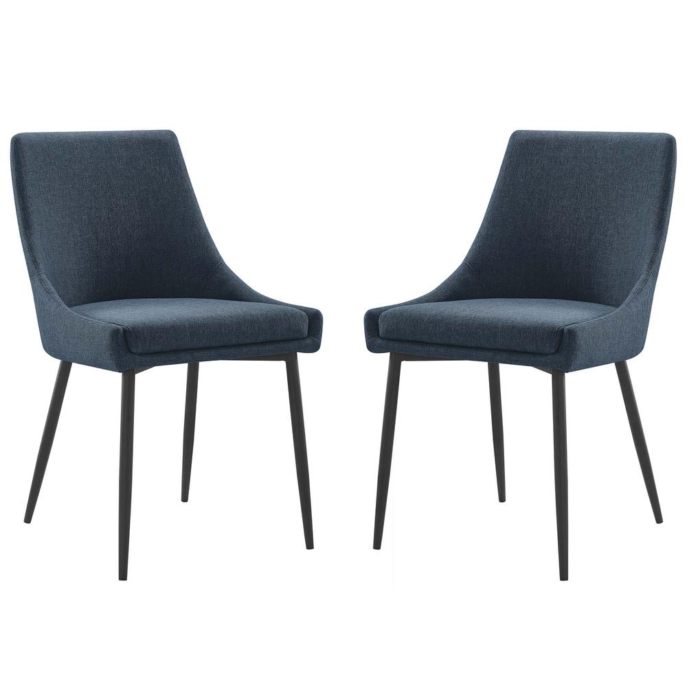 Viscount Upholstered Fabric Dining Chairs - Set of 2. Picture 1