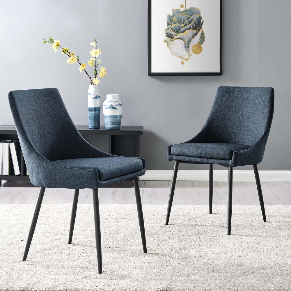 Viscount Upholstered Fabric Dining Chairs - Set of 2. Picture 8