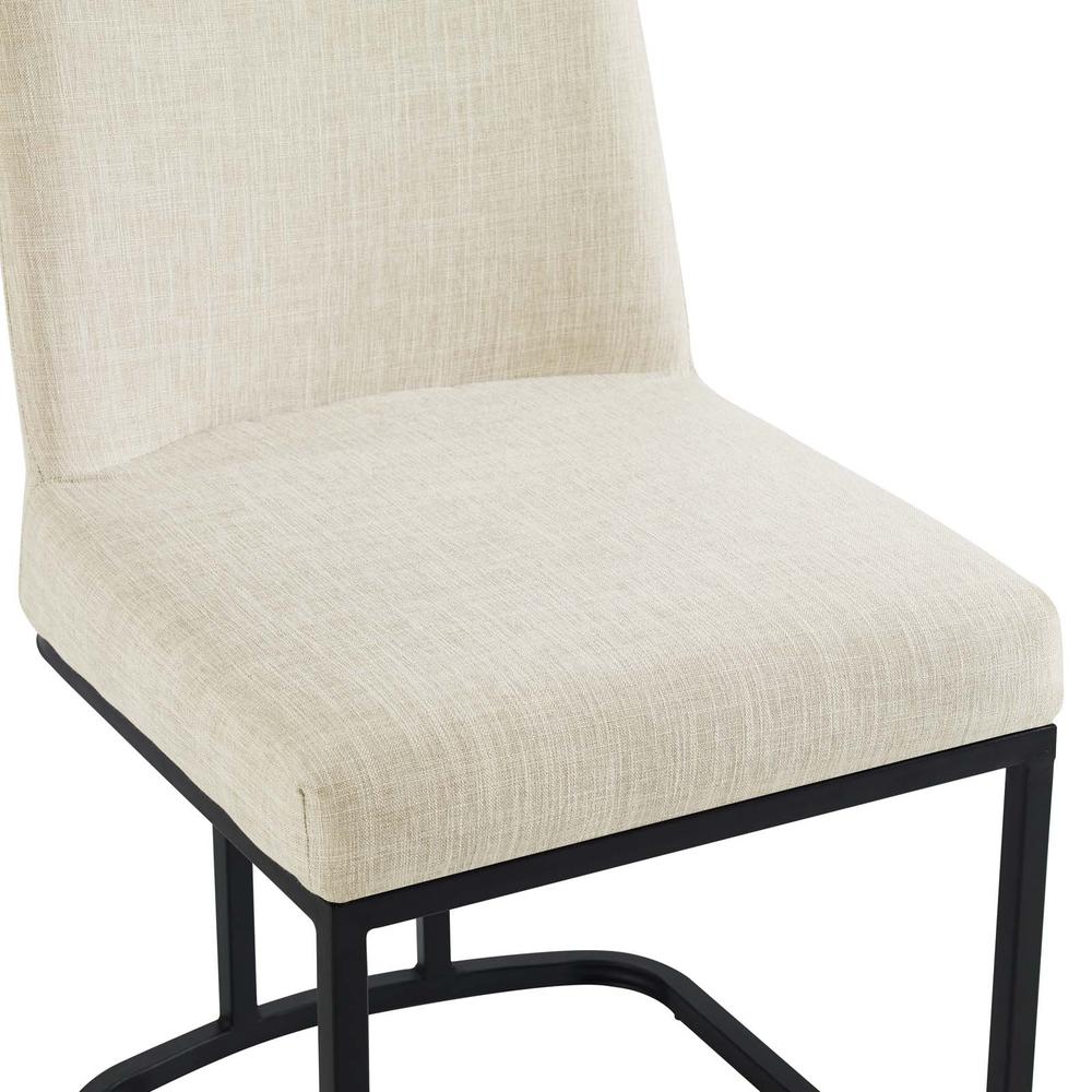 Amplify Sled Base Upholstered Fabric Dining Side Chair. Picture 6