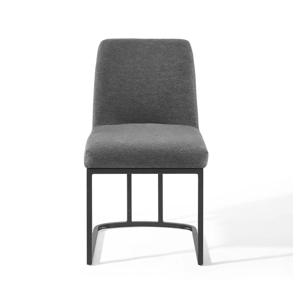 Amplify Sled Base Upholstered Fabric Dining Side Chair. Picture 5