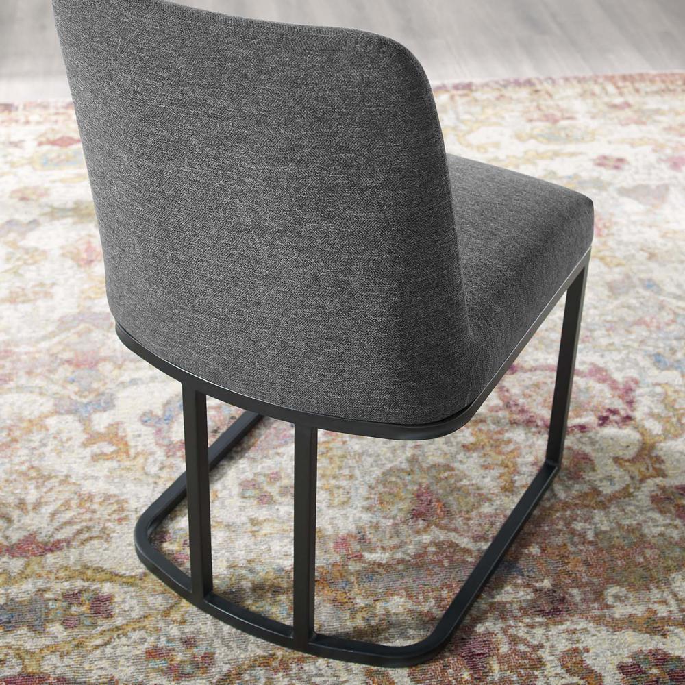 Amplify Sled Base Upholstered Fabric Dining Side Chair. Picture 7