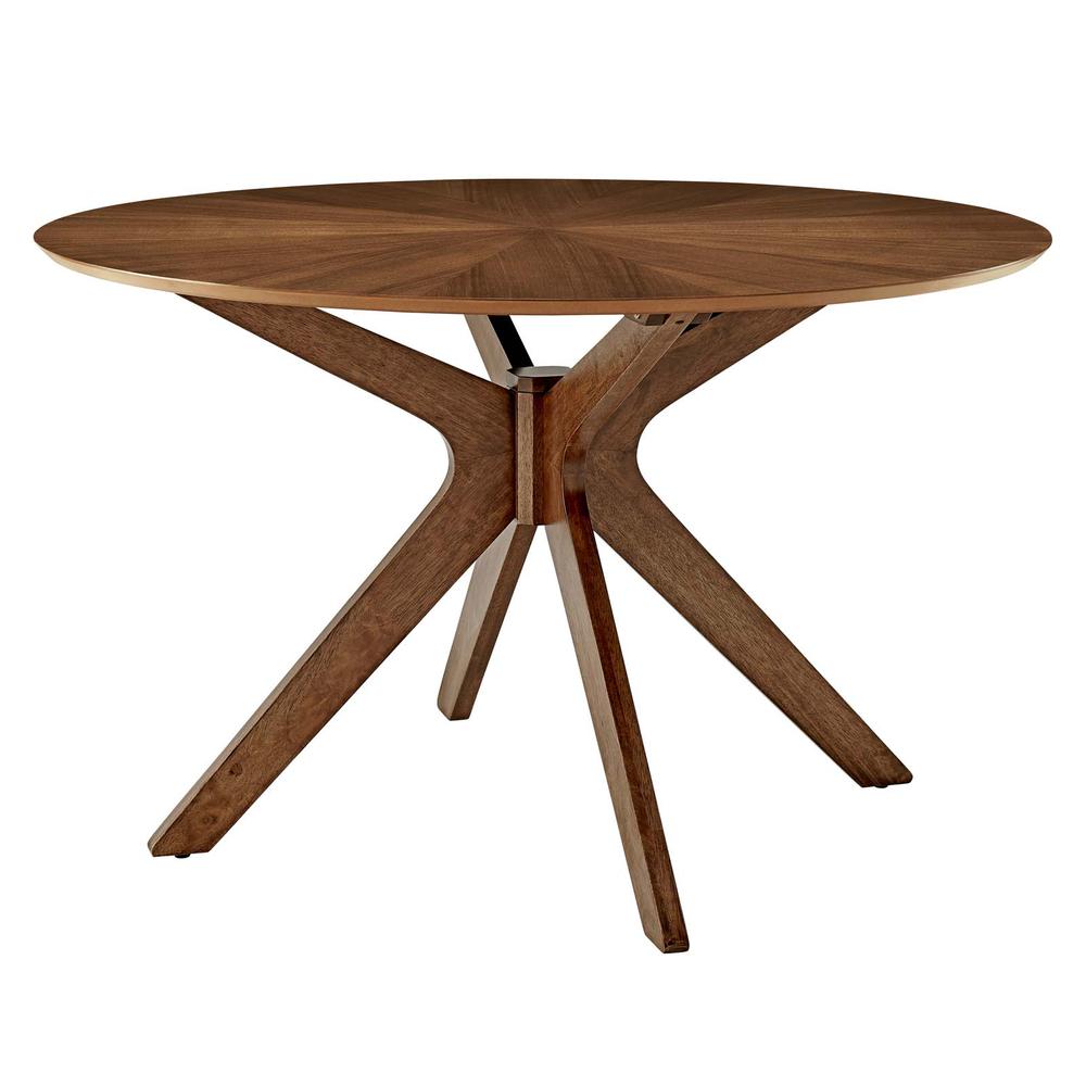 Crossroads 47" Round Wood Dining Table. Picture 1
