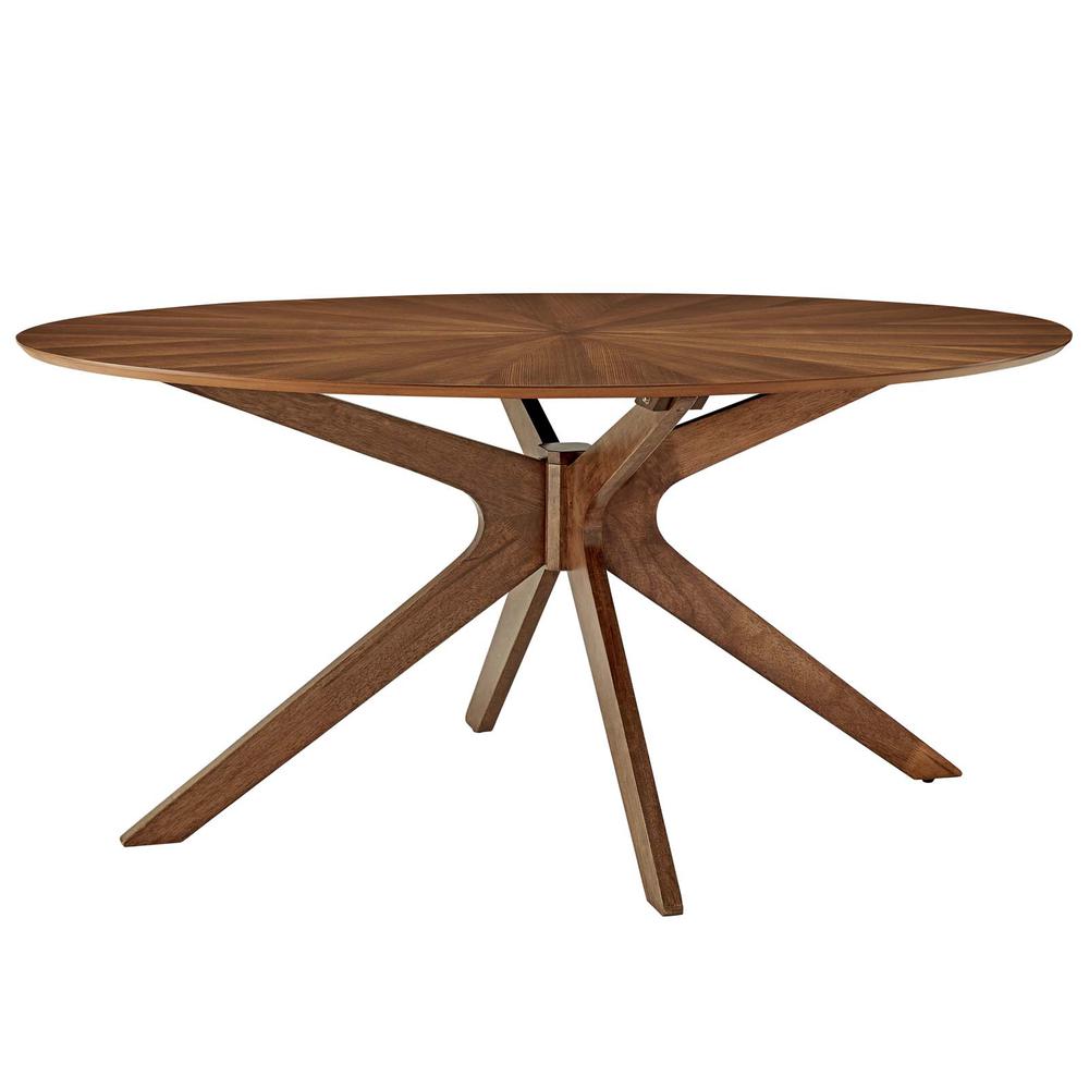 Crossroads 63" Oval Wood Dining Table. Picture 1