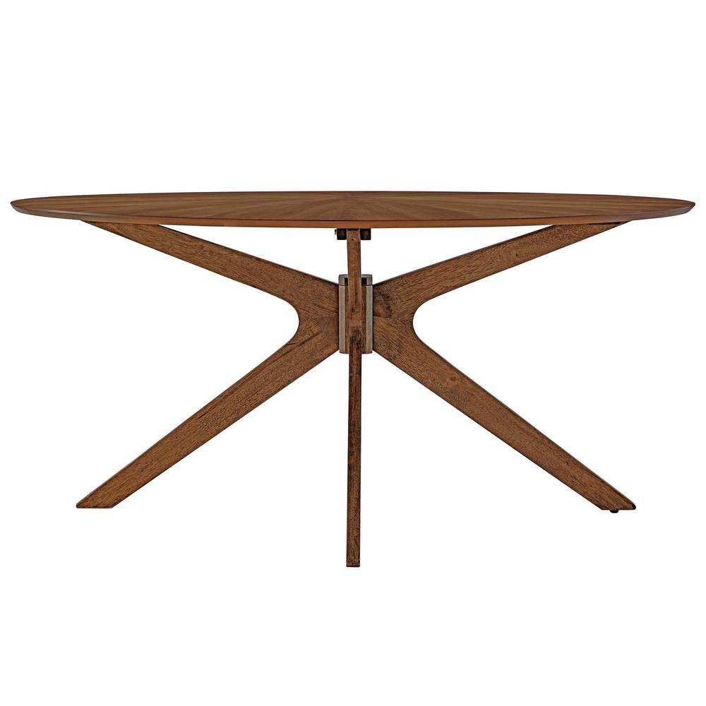 Crossroads 63" Oval Wood Dining Table. Picture 2