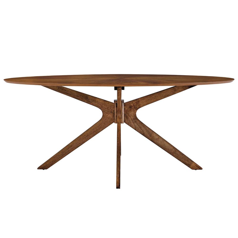 Crossroads 71" Oval Wood Dining Table. Picture 2