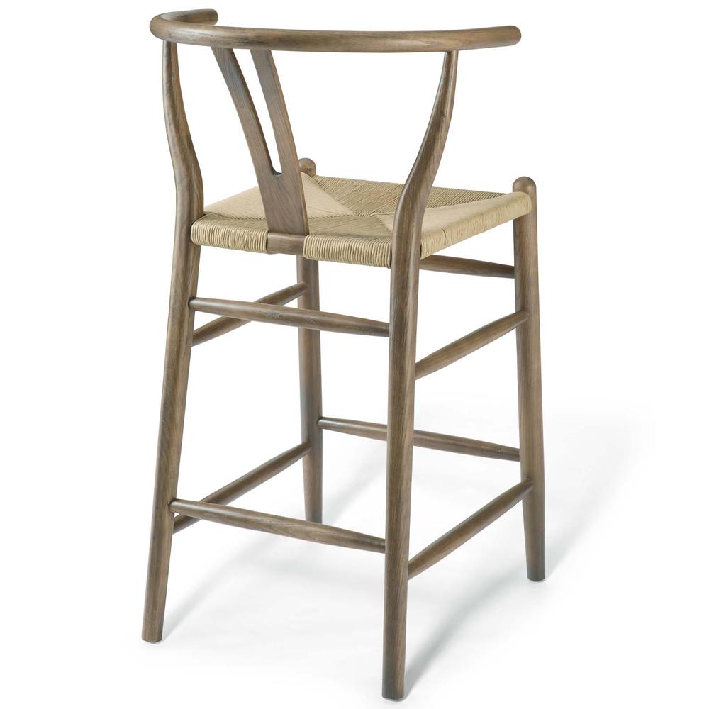 Amish Wood Counter Stool - Gray EEI-3850-GRY. Picture 4