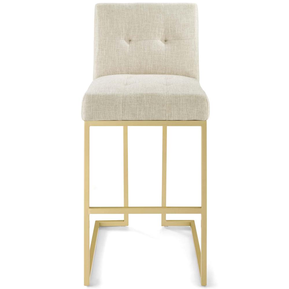 Privy Gold Stainless Steel Upholstered Fabric Bar Stool. Picture 4