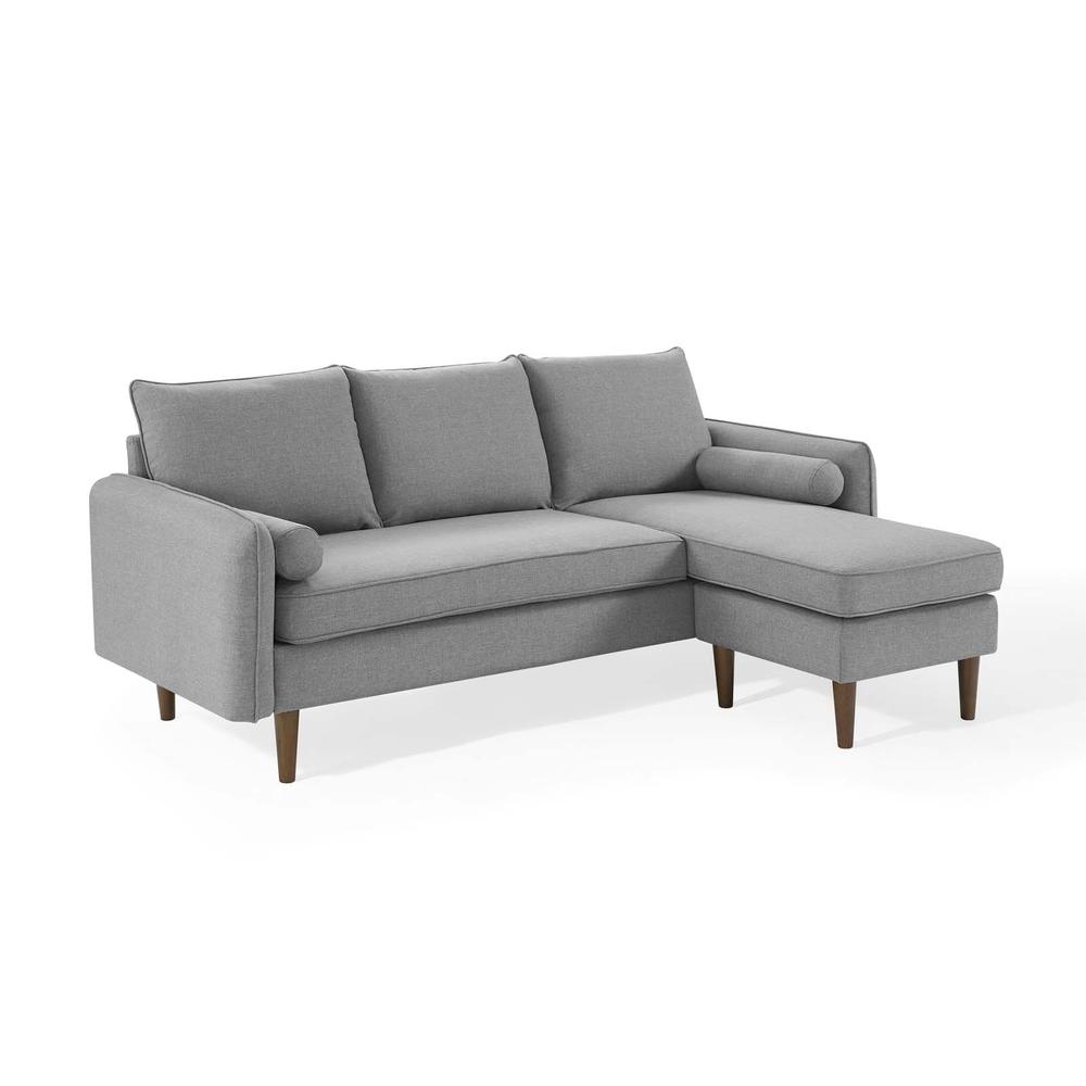 Revive Upholstered Right or Left Sectional Sofa - Light Gray EEI-3867-LGR. Picture 1