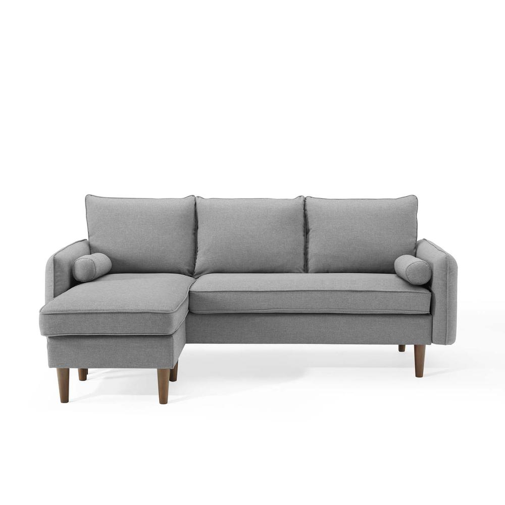 Revive Upholstered Right or Left Sectional Sofa - Light Gray EEI-3867-LGR. Picture 5