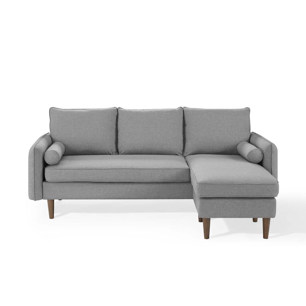 Revive Upholstered Right or Left Sectional Sofa - Light Gray EEI-3867-LGR. Picture 6